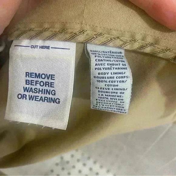 Vintage Old Navy Khaki Trench Coat Size M - Picture 8 of 10